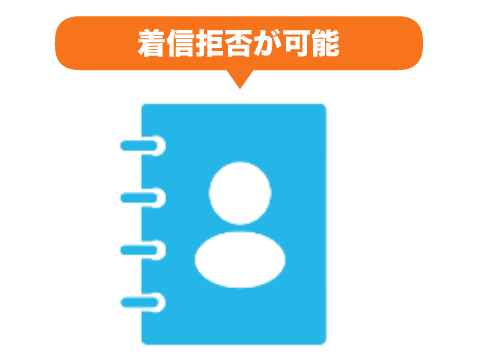 共通電話帳で着信拒否も可能