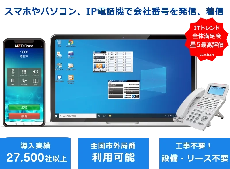 高品質・低価格なクラウドPBXモッテル